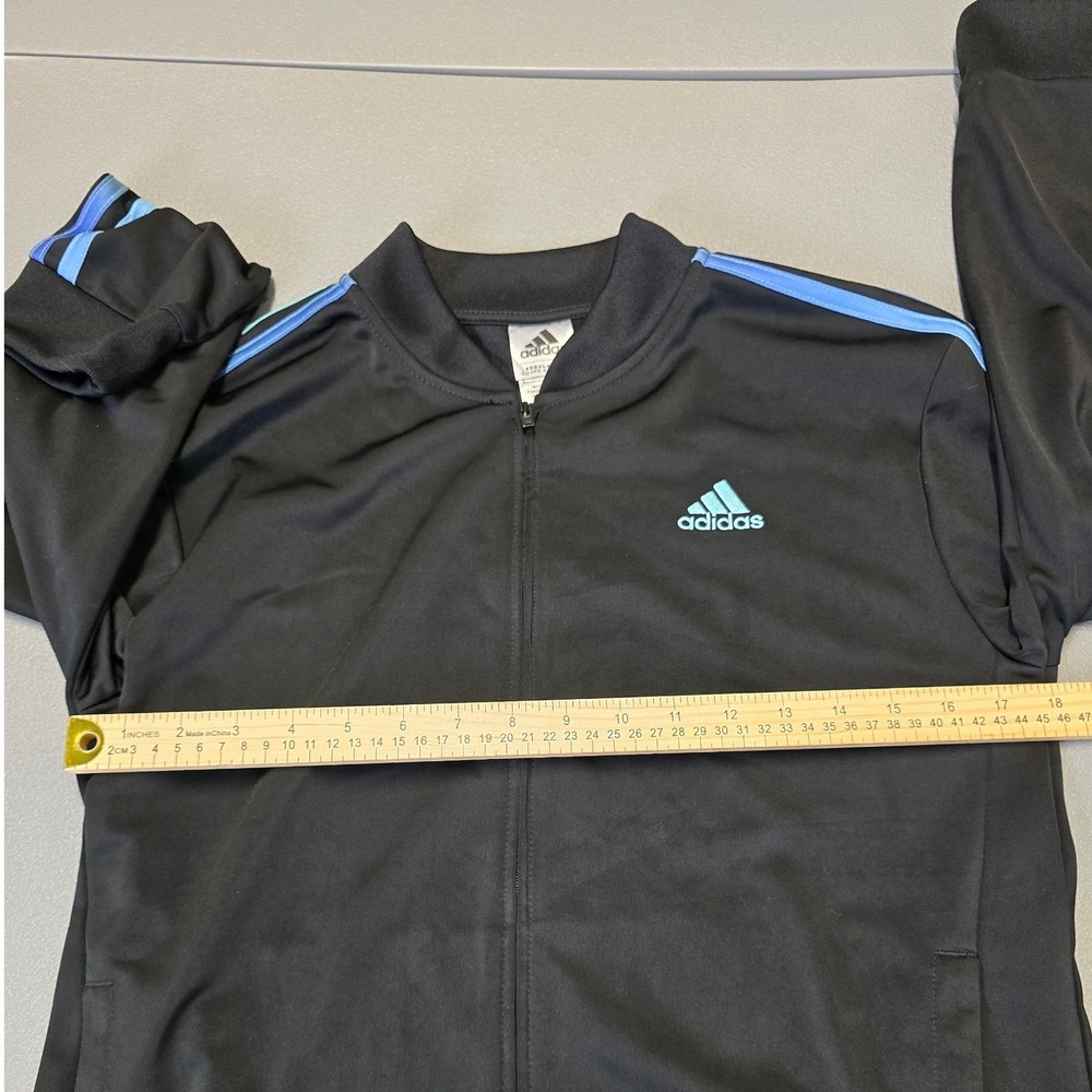 Adidas Tracksuit Set Black Multi Color Stripes Jacket Pants Men's Medium - Picture 6 of 16